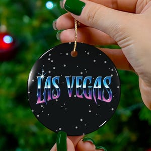 Las Vegas Christmas Ornament - Travel Ornament, Gift for Travelers, Las Vegas Ornament, Gift for Las Vegas Travelers, Travel Lovers Gift