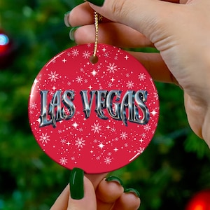 Las Vegas Christmas Ornament, Travel Ornament, Gift for Travelers, Las Vegas Ornament, Gift for Las Vegas Travelers, Travel Lovers Gift