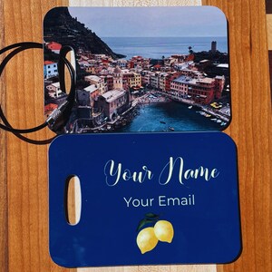 Cinque Terre Bag Tag  Personalized Suitcase Tag Luggage Tag Wedding Gift Travel Gift Tag For Suitcase Personalized gift For Travelers