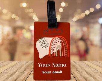 Boho Bag Tag Personalized Luggage Tag Travel Gift Personalized Gift for Girls Trip Bachelorette Party Tag Girls Trip Bag Tag Boho Vibe