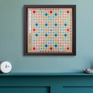 Juego de mesa Scrabble IMPRIMIBLE, ARTE DIGITAL para sala de juegos, dormitorio / Clásico retro