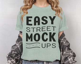 Comfort Colors 1717 Bay T-Shirt Mockup: Oversized Fit (Digitaler Download) EM17