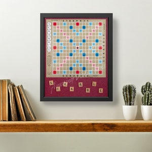 PRINTABLE Scrabble Board Game, DIGITAL ART for Game Room, Playroom, Bedroom / Classic Retro image 6