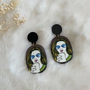 DESİGN earrings girl earrings different earrings picture earrings image 1