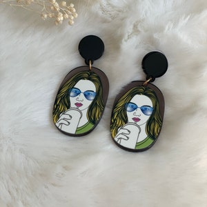 DESİGN earrings girl earrings different earrings picture earrings image 2