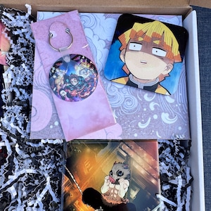Demon Slasher Anime Gift Box – Anime Tumbler, Puzzle, Keychain, Magnet, Coaster – Anime Lover Gift for Him Her Teens Kids – Otaku Gift Set image 5