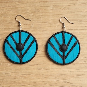 Shield maiden Vikings inspired polymer clay earrings