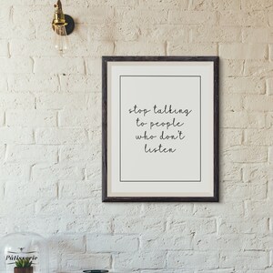 Wall art décor | Quote print | Minimalist print | Digital wall art print | Typography print | Print