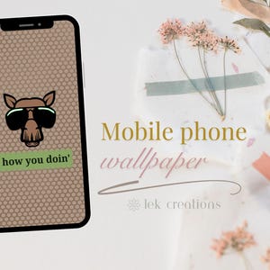 Mobile phone wallpaper | Funny phone background for iPhone and Android | Lock screen wallpaper | Animal digital art