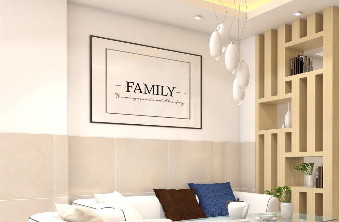 Family Quote Print: Minimalist Typography Wall Art (digital Download ...