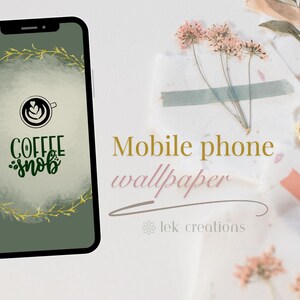 Mobile phone background | Phone background for iPhone and Android | Lock screen wallpaper | Coffee digital art
