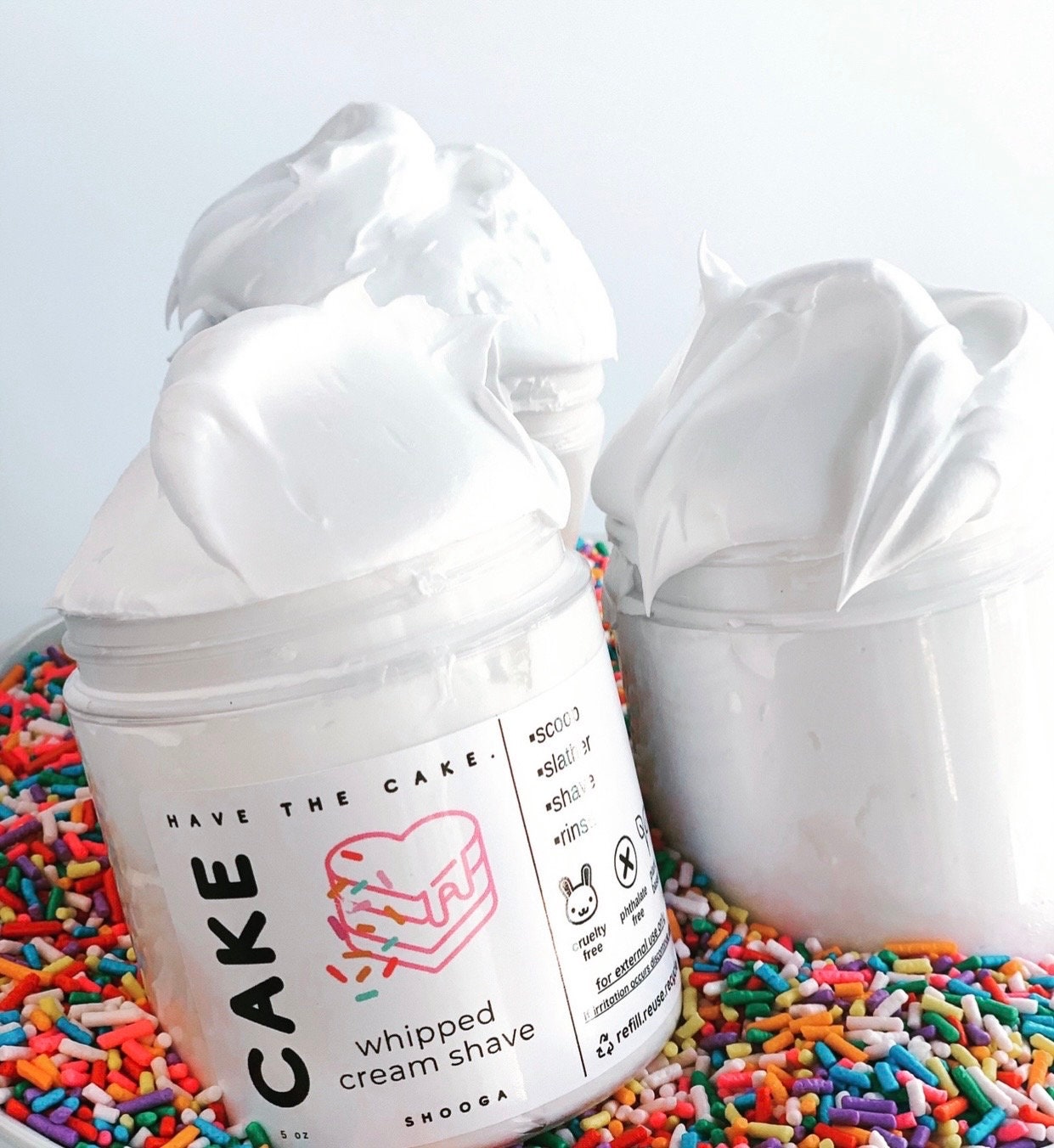 CAKE Whipped Cream Shave | Shaving Cream | Whipped Soap | Cleanse | Moisturize | Shave | Bath Whip