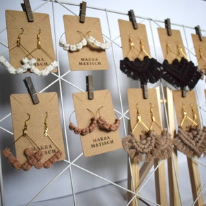 Orecchini macramè - disponibili in diversi modelli e colori | Acciaio inossidabile oro argento