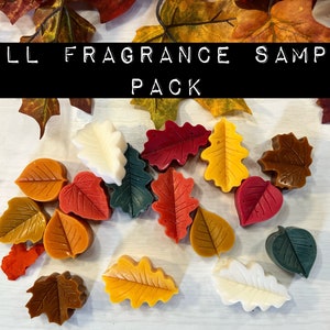 Wax Melt Sample Packs| Autumn Leaves Shaped Fall Scented Wax Melts Perfect for Gifting and Home Décor| Made From a ParaSoy Blend Wax