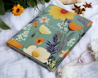 Floral Christian Prayer Journal - Bible Verse Luke 12:27