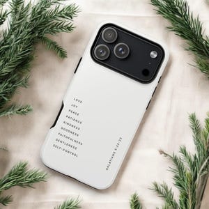Fruit of the Spirit Christian Phone Case, Galatians 5 Bible Verse Gift for Women, Faith Case for iPhone, Samsung and Google Pixel