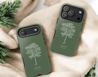 Rooted in Christ Phone Case, Christian Bible Verse, Colossians 2:6-7