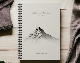 Faith Can Move Mountains Spiral Journal | Christian Gift, Prayer Notebook