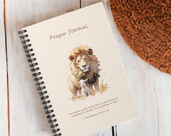 Lion and Lamb Christian Prayer Journal - 1 Corinthians 16:13-14