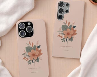 Floral Christian Phone Case | Isaiah 35:1, Boho Scripture