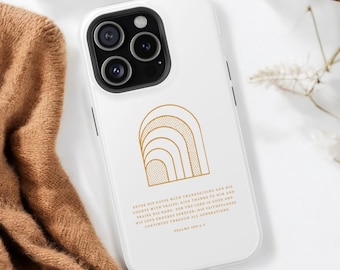 Enter His Gates with Thanksgiving Psalms 100 Christian Magnetic Phone Case | iPhone MagSafe® Compatible