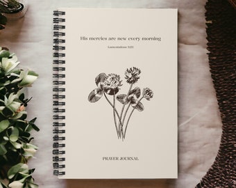 Christian Prayer Journal | Bible Verse Notebook, Floral Design