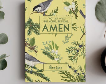 Custom Prayer Journal, Personalized Devotional Notebook,  Bible Study Journal, Scripture journal, Christian gift