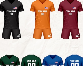 Custom Soccer Jersey, Personalized Sublimation Soccer Jersey,Soccer Uniform,Adult and Youth Soccer shirt,Soccer Team Uniform,Kids uniform