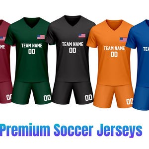 Custom Soccer Shirt, Personalized Sublimation Soccer Jersey,Soccer Uniform,Adult and Youth Soccer Shirt,Soccer Team Uniform,Kids soccer