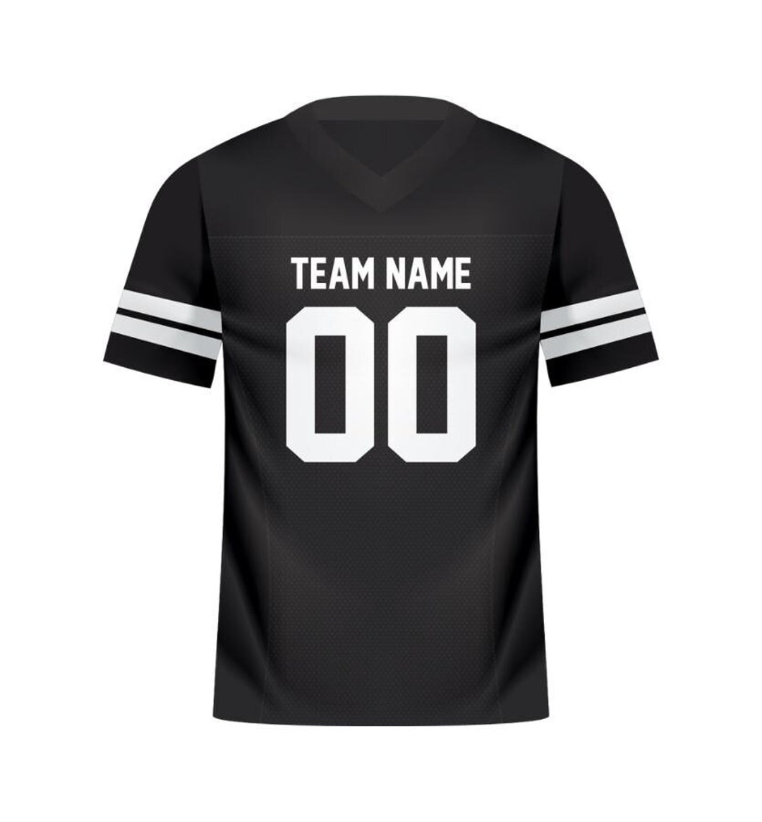 LR 'Somebody Please' Airbrushed Cut & Sew Football Jersey (Black) main image 0