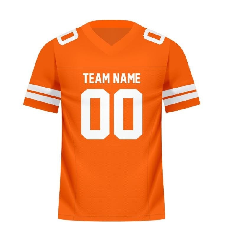 Custom Football Jersey,Personalized Football Jersey, Custom Team Name & Number Jersey,Orange Football Jersey,Adult and Youth Football Jersey