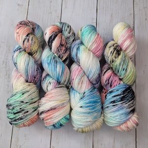 Pastel Punk | MADE TO ORDER | Hand Dyed Yarn, Indie Dyed Yarn, Sock Yarn, Worsted Yarn, Superwash Merino