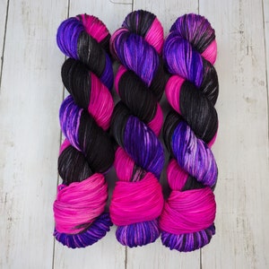 Dark Energy | READY TO SHIP | Hand Dyed Yarn, Indie Dyed Yarn, Sock Yarn, Worsted Yarn, Superwash Merino