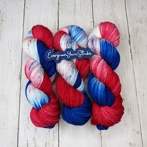 Summer Picnic | READY TO SHIP | Hand Dyed Yarn, Indie Dyed Yarn, Sock Yarn, Worsted Yarn, Superwash Merino