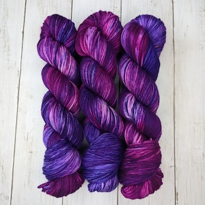 Purple Mountains Majesty | MADE TO ORDER | Hand Dyed Yarn, Indie Dyed Yarn, Sock Yarn, Worsted Yarn, Superwash Merino