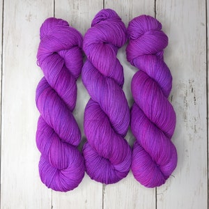 Purple Glow Tonal | MADE TO ORDER | Hand Dyed Yarn, Indie Dyed Yarn, Sock Yarn, Worsted Yarn, Superwash Merino