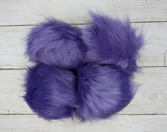 Large Lavender Faux Fur Pom Pom