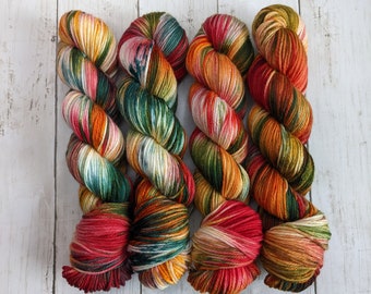 Autumn Leaves | MADE TO ORDER | Hand Dyed Yarn, Indie Dyed Yarn, Sock Yarn, Worsted Yarn, Superwash Merino