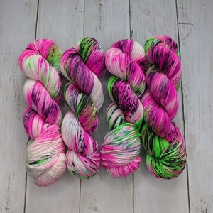 Prickly Pear | READY TO SHIP | Hand Dyed Yarn, Indie Dyed Yarn, Sock Yarn, Worsted Yarn, Superwash Merino