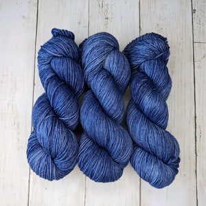 Soft Navy | MADE TO ORDER | Hand Dyed Yarn, Indie Dyed Yarn, Sock Yarn, Worsted Yarn, Superwash Merino