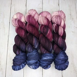 Berry Tart | READY TO SHIP | Hand Dyed Yarn, Indie Dyed Yarn, Sock Yarn, Worsted Yarn, Superwash Merino