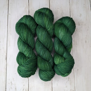 Holiday Green Tonal | READY TO SHIP | Hand Dyed Yarn, Indie Dyed Yarn, Sock Yarn, Worsted Yarn, Superwash Merino