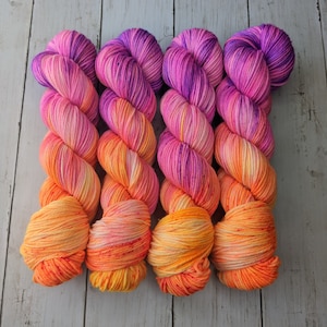 Island Sunset | READY TO SHIP | Hand Dyed Yarn, Indie Dyed Yarn, Sock Yarn, Worsted Yarn, Superwash Merino
