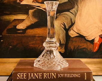 VINTAGE Crystal Glass Candlestick Candle Holder/ Wedding Table Centerpiece Décor