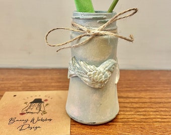 One of a kind Handmade MINI Vase/ Upcycled Salt Shaker