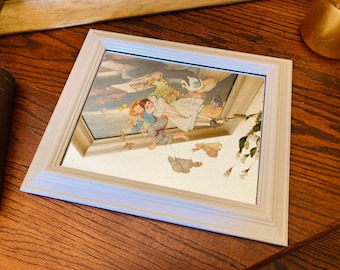 VINTAGE RARE Norman Rockwell "Sweet Song So Young" Unique Mirror Frame/ Four Ages of Love by Norman Rockwell