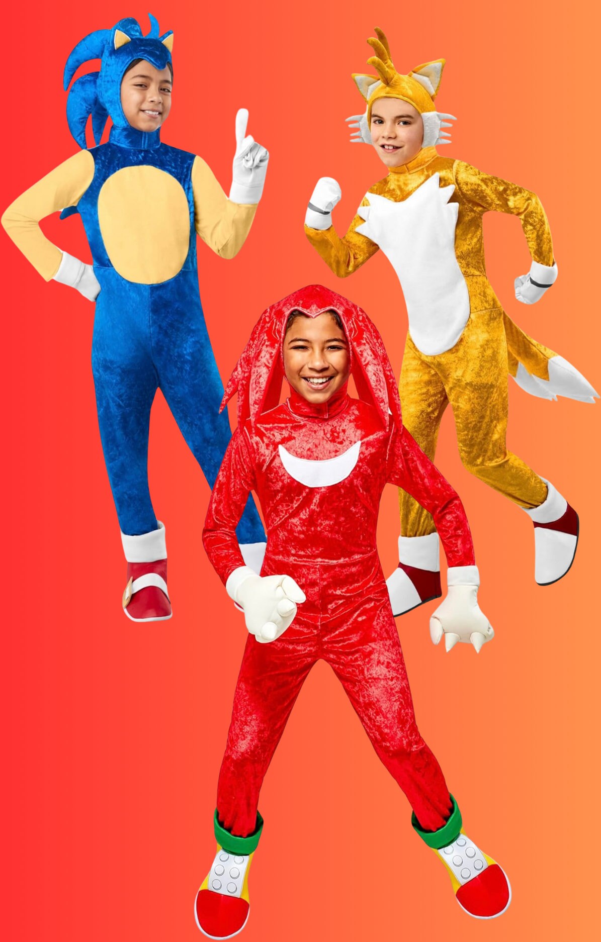 Knuckles Red Sonic Costume, Kid's Costume, Toddler's Costume, Sonic ...
