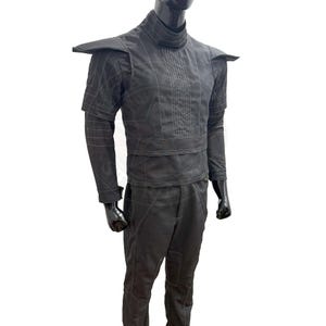 Handmade Bounty Hunter Cosplay Flight Suit: Dark Gray 3-Piece Set