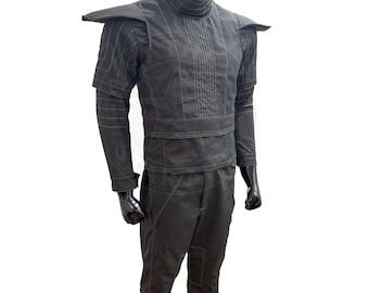 Handmade Bounty Hunter Cosplay Flight Suit: Dark Gray 3-Piece Set