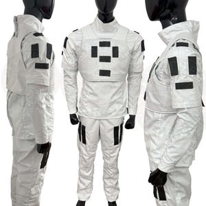 White Flight Suit – Customized 3-Piece Cosplay Set (Shirt, Pants & Flak Vest) – Soft Parts Costume